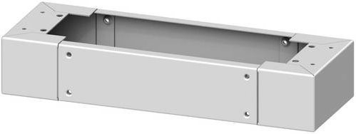 Siemens Sockel aus Stahl in Lichtgrau, B: 130,0 cm, T: 21,0 cm, H: 10,0 cm - Bild 1
