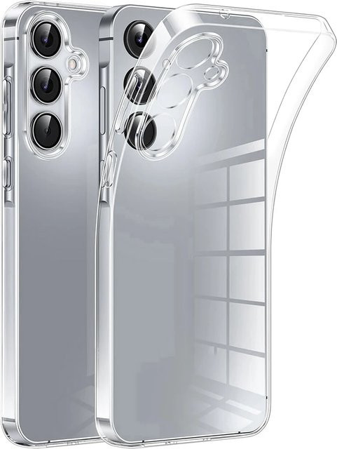 Ultradünne Silikon Schutzhülle für Samsung Galaxy S25 S24 S23 S22 S21 Ultra Plus und weitere Modelle, Transparent - Bild 1