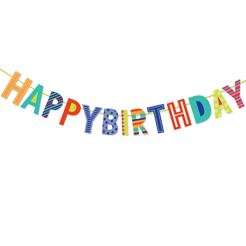 Buntes Papier-Dreiecksbanner Alles Gute zum Geburtstag für Kindergeburtstage in Multicolor - Bild 2