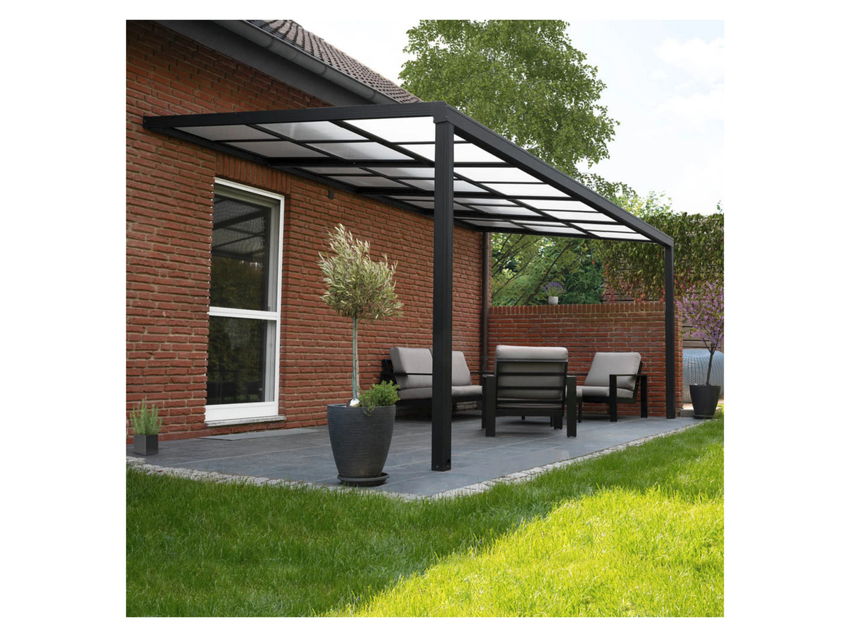 Home Deluxe Terrassenüberdachung Solis Deluxe, Grau, B/T/H: 390 x 295 x 233/272 cm - Bild 2