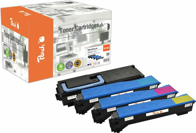 Peach K540 Toner-Set für Kyocera FSC 5100 DN, 4 Farben (Schwarz, Cyan, Magenta, Gelb), wiederaufbereitet - Bild 1