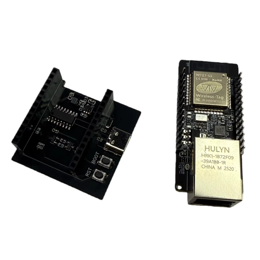 Adapterplatine WT32-ETH01 ESP32-ETH02 mit CH340C USB-Treiberchip und USB-C Anschluss in Schwarz - Bild 3