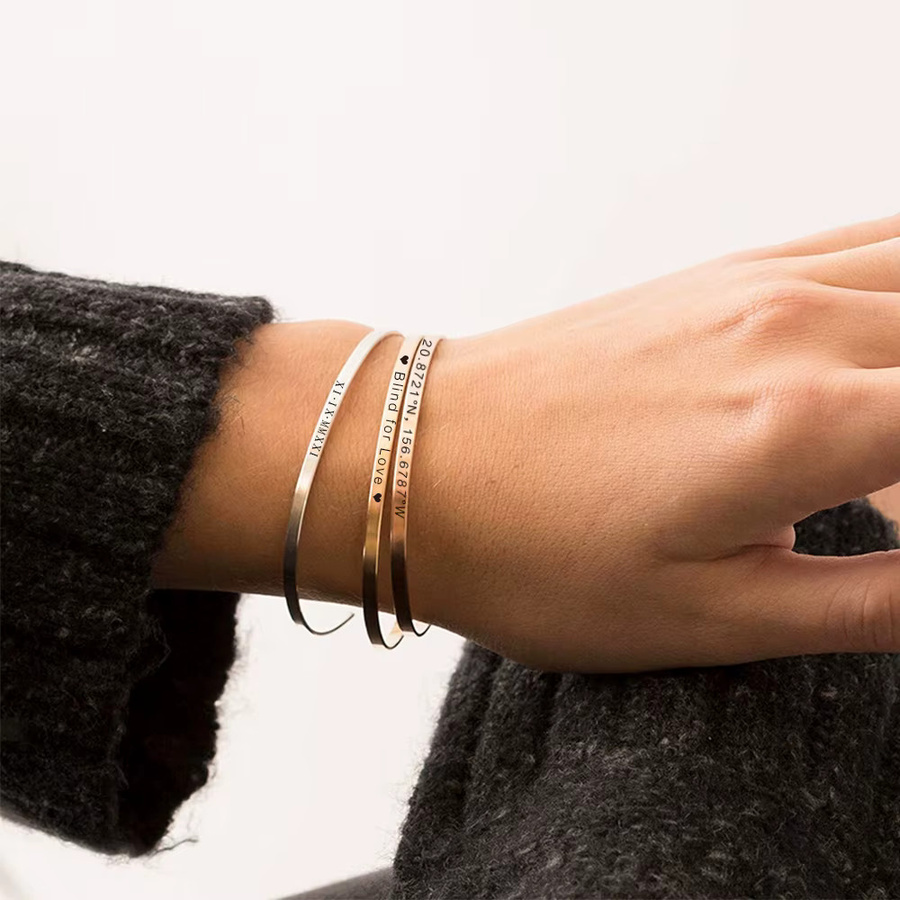 EMANCO Armband Edelstahl, goldfarben, 4 mm, Damen - Bild 3