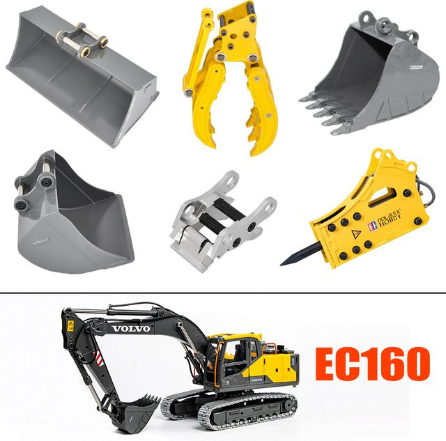 Double E EC160E Metall-Schnellkupplung, Greifer, Zubehör für RC 1:14 - Bild 1