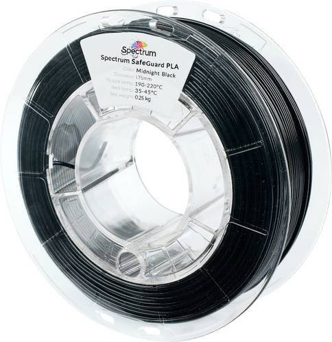 Spectrum Filaments Safeguard PLA Filament antibakteriell 1,75 mm Deep Black Schwarz 250 g - Bild 1