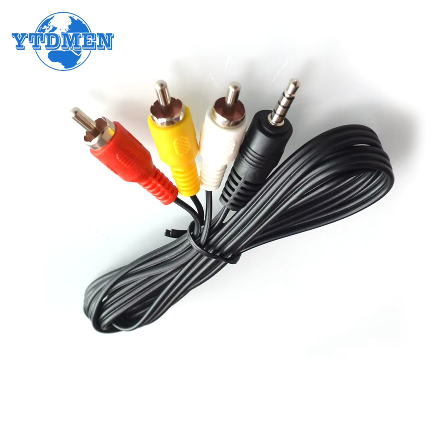 YTDMEN Audio Video AV Kabel 3,5mm Klinke auf 3 RCA Adapter, Länge: 60 cm - Bild 2