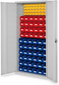 Kappes Schlitzplattenschrank RasterPlan Mod. 57 mit Vollblechtüren in Grau RAL 7035 - Bild 1