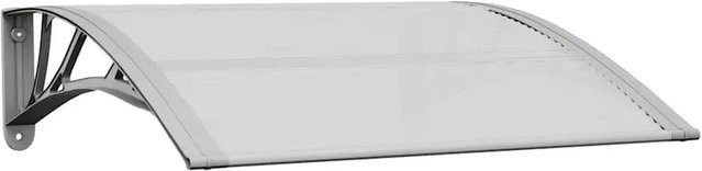 vidaXL Türvordach aus Polycarbonat in Grau und Transparent, B/H: 80 x 75 cm - Bild 1