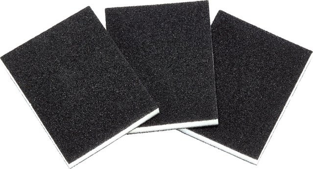 LUX-TOOLS Schleifschwamm-Set 3-teilig für Holz in Schwarz - Bild 1