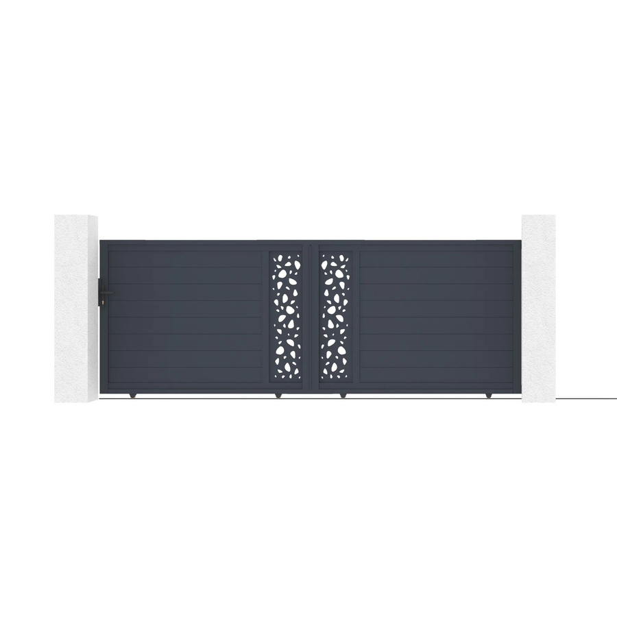Casanoov Elektrisches Schiebetor Sunny aus Aluminium in Anthrazit und Grau mit Schiebetorantrieb Ranger C300, B: 400 cm, H: 140 cm - Bild 2