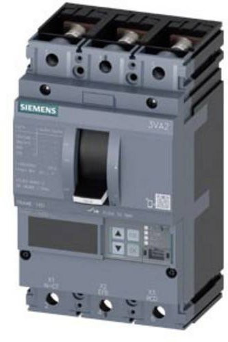 Siemens 3VA2116-5KQ32-0AA0 Leistungsschalter in Grau mit einem Einstellbereich von 63 - 160A und einer maximalen Schaltspannung von 690 V/AC - Bild 1