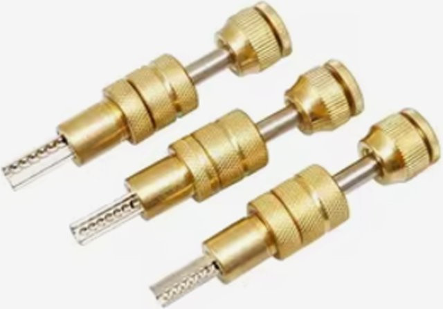 GOSO Schlosser-Toolkit mit 11-poligen Halbkreis-Keilnut-Grübchen und federbelasteten Bump Lock-Tools in Gold - Bild 1