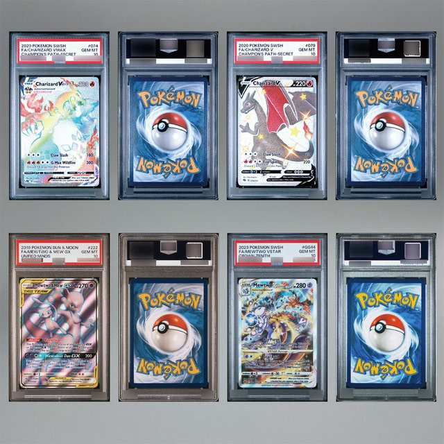 Keeppley Pokémon Sammelkarten, Charizard VMAX Mewtwo Mew, Englisch - Bild 1