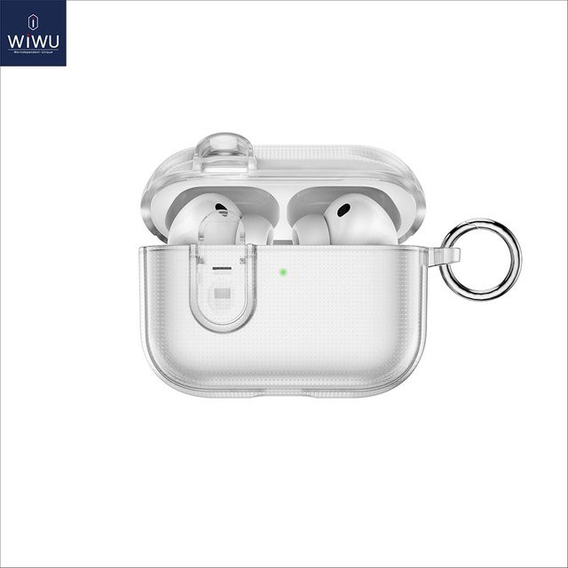 WiWU iShield Pro Schutzhülle für AirPods Pro 3, robuste Anti-Sturz-Schutzhülle aus TPU, transparent - Bild 1