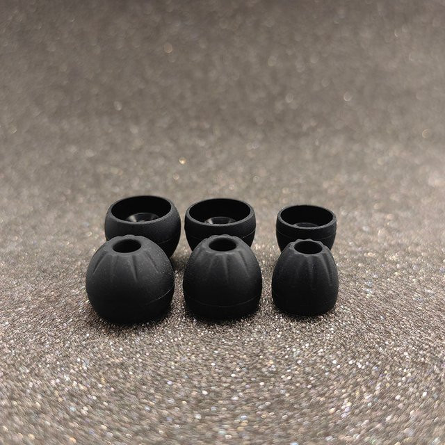 3 Paar Silikon In-Ear Ersatz-Ohrstöpsel für KZ Airdots und AKG Kopfhörer in Schwarz und Transparent - Bild 1