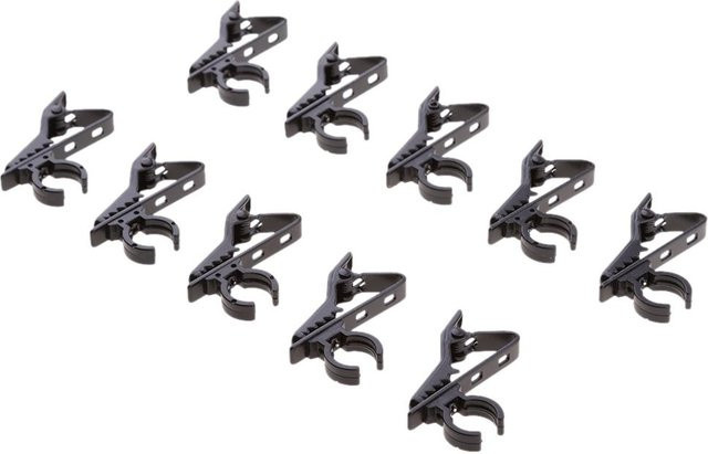 10er Packung Metall Mikrofon-Clip für Lavalier- und Ansteckmikrofone, Durchmesser: 12 mm, Schwarz - Bild 1