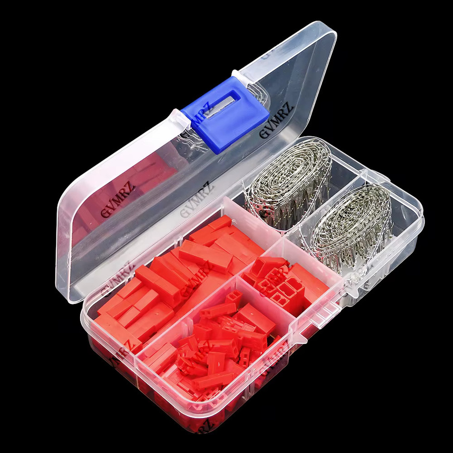 50er-Set JST SYP 2-Pin Buchse und Stecker Crimp-Anschluss-Kit in Rot für RC Lipo Akku 2P mit 2,54mm Anschluss - Bild 2