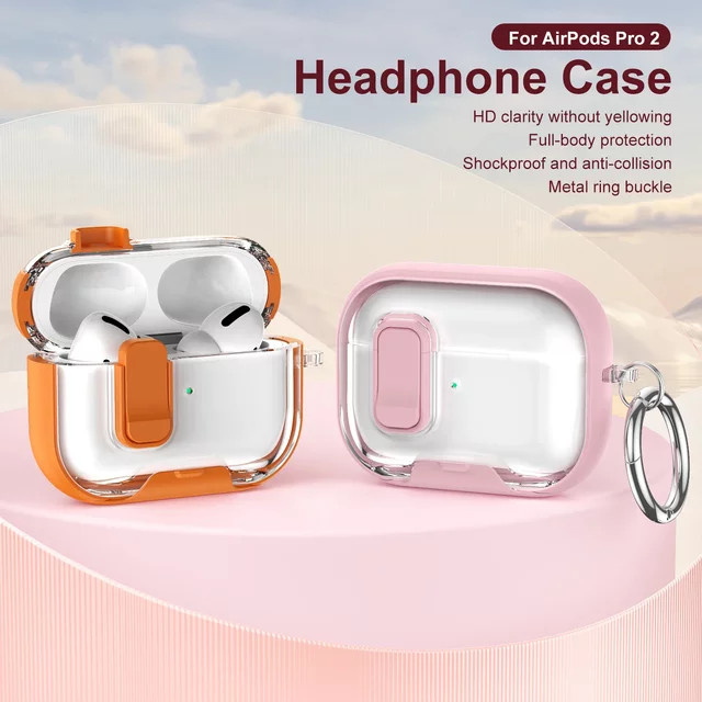 Schutzhülle für Apple AirPods Pro 2 und 3 mit integriertem Telefonhalter und Sicherheitsverschluss - Bild 1