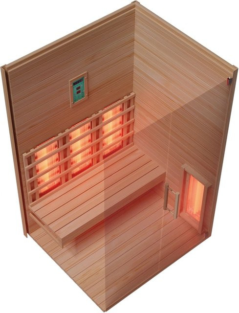 Eilo Infrarotkabine EL 432 aus Fichte in Braun, B/T/H: 131 x 102 x 198 cm - Bild 1
