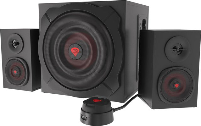 Genesis HELIUM 610BT 2.1 Lautsprecher-System in Schwarz-Rot mit Bluetooth und 3,5 mm Klinke - Bild 1
