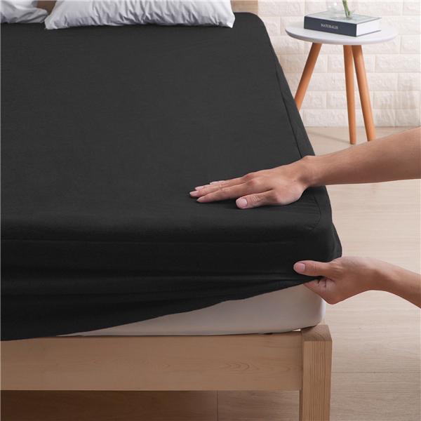Wasserdichtes Mikrofaser Spannbettlaken von KISS Textile in Schwarz, B/T/H: 80 x 200 x 30 cm - Bild 10