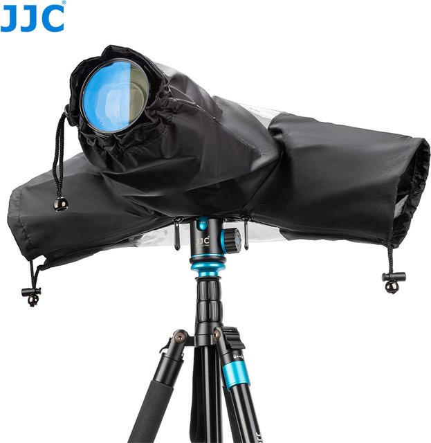 JJC Tragbarer Wasserdichter Kamera Regenschutz für Canon Nikon Sony und Olympus in Schwarz oder Grau - Bild 1