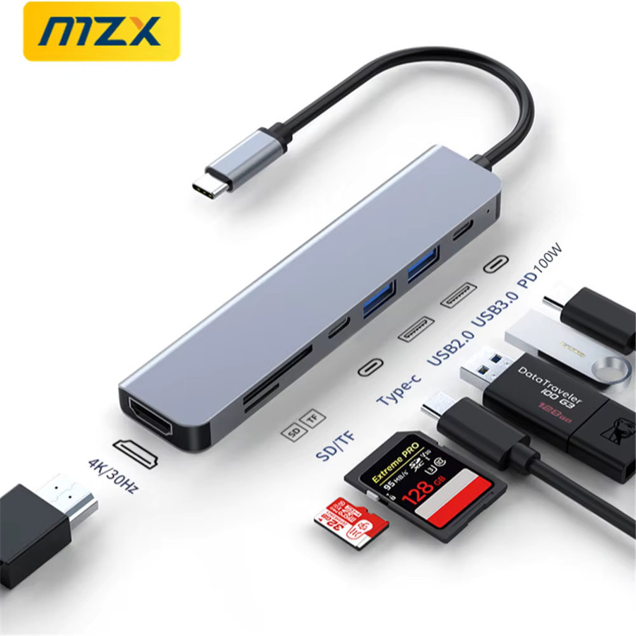 MZX 7-in-1 USB-C Dockingstation mit 4K HDMI und USB-Hub Multi-Adapter für deinen Laptop - Bild 5