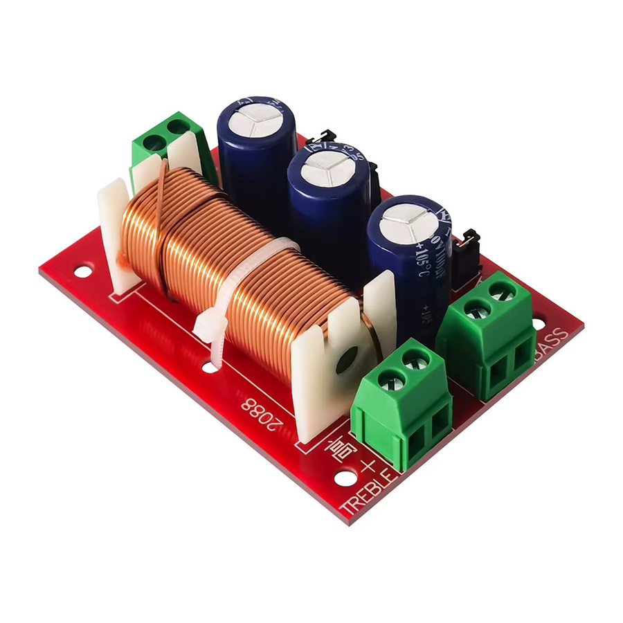 APWIKOGER YLY-2088 Audio-Frequenzweiche 400W HiFi-Lautsprecher-Modifikationsplatine für Vollbereich-Höhen- und Tieftöner, Rot - Bild 1