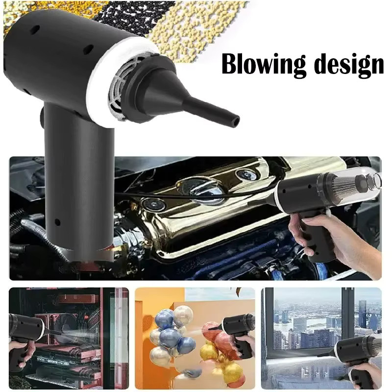 HAOYUNMA Kabelloser Mini-Autostaubsauger in Schwarz, tragbarer Nass- und Trockensauger mit USB-Ladefunktion für Auto und Haushalt - Bild 3