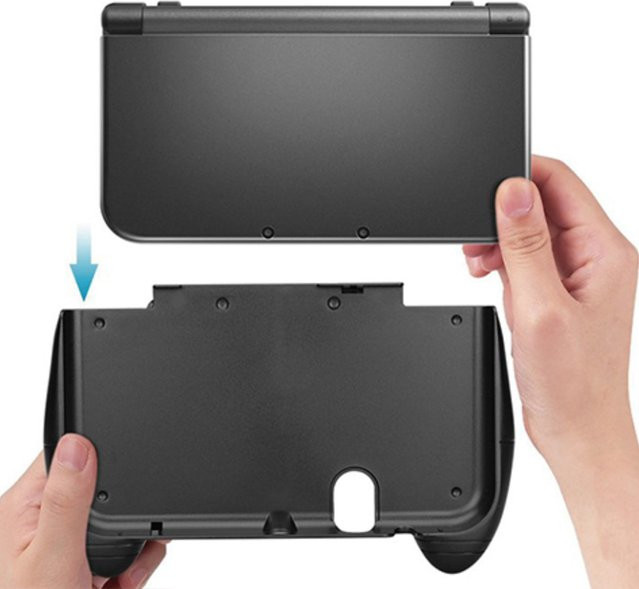 ALLOET Controller-Grip-Schutzhülle mit Handgriff und Kickstand für New 3DS XL LL in Schwarz - Bild 1