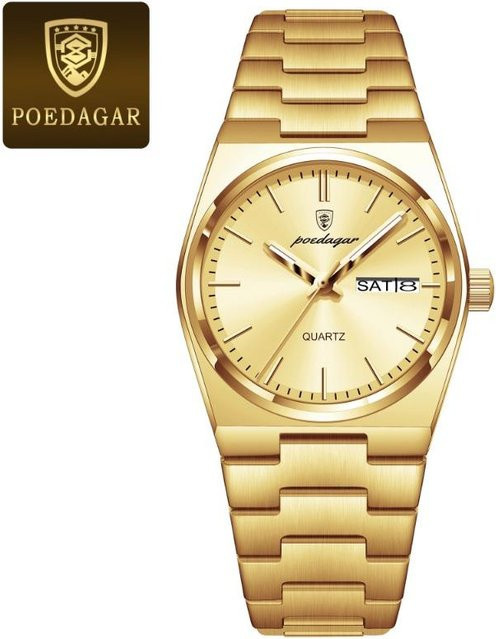 Mai Koo Armbanduhr Quarz, Doppelkalender, beige, Herren - Bild 1