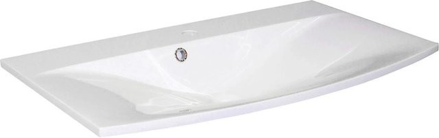 Fackelmann Waschbecken Verona Weiß B/H/T: 80 x 15,3 x 46 cm - Bild 1
