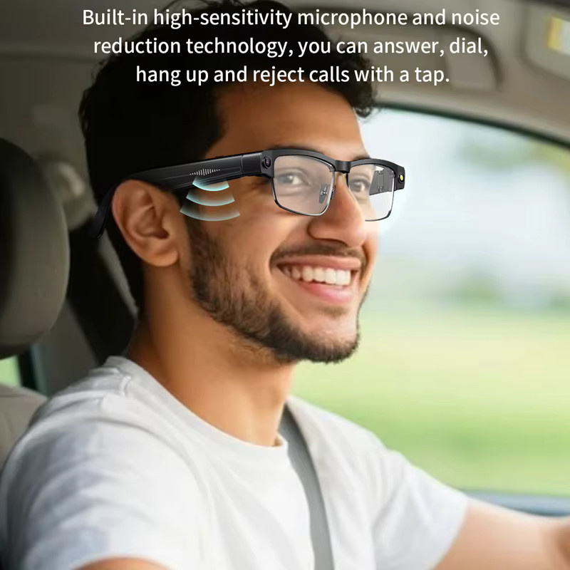 Lenovo 8K HD KI-Smart-Brille in Schwarz mit photochromen Gläsern, ChatGPT-Kamera, Bluetooth-Anruffunktion und Sprachassistent-Steuerung - Bild 3