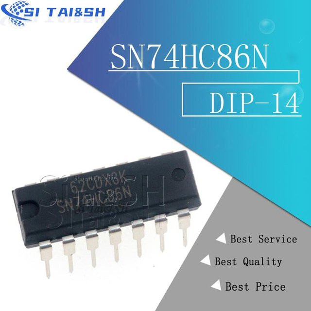 10 Stück SN74HC86N IC Bausteine in DIP14 Ausführung von Si Tai&SH, Farbe: Schwarz - Bild 1
