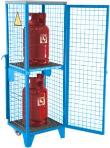 Bauer Südlohn Gasflaschen-Depot GFD-R 2 in Lichtblau lackiert - Bild 1