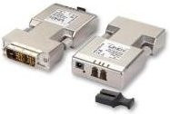 Lindy Fibre Optic DVI-D Extender Video Extender mit Transmitter und Receiver, LC Single-Mode, Farbe: Silber - Bild 1