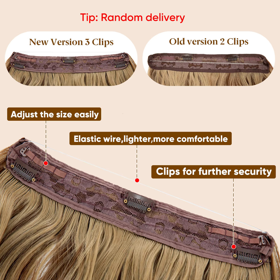 Sarla Haarteil, synthetische Welle, Ombre, blonde Haarteile für Damen - Bild 3