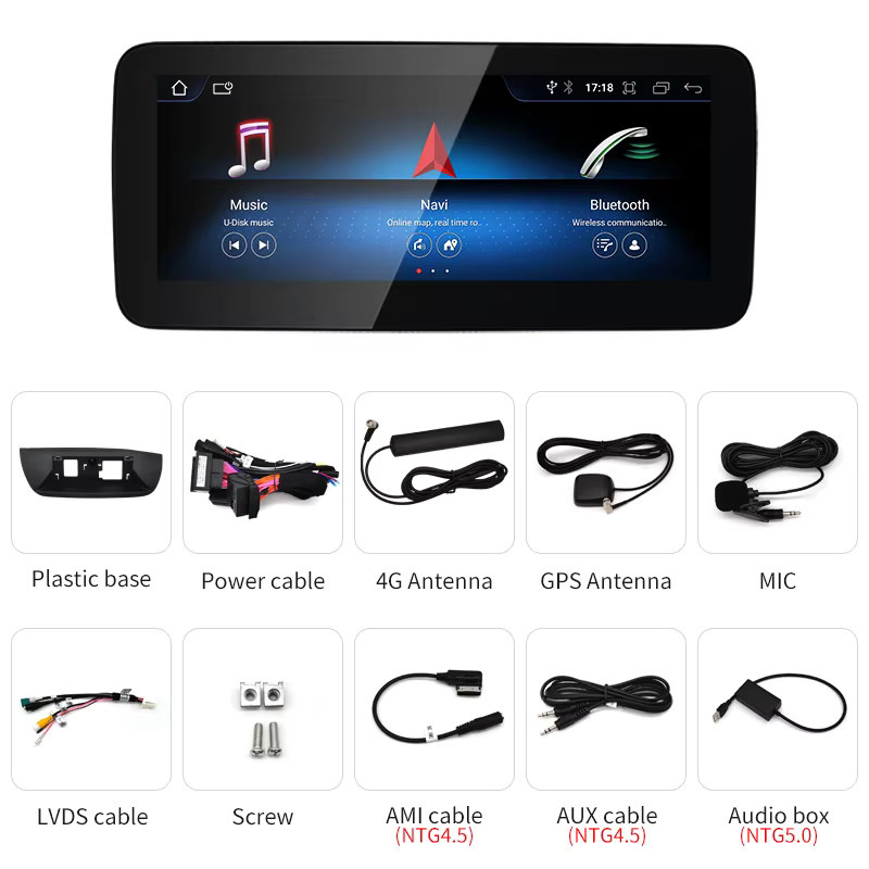 STWEINew Auto Multimedia System mit drahtlosem Android Auto und CarPlay für Mercedes Benz B Klasse W246, 10,25 Zoll Bildschirm, Schwarz - Bild 4