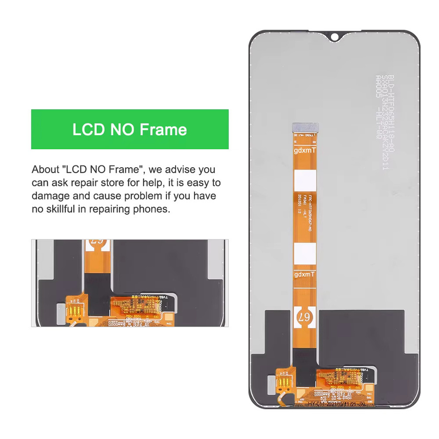Oppo A54s LCD-Display Ersatz mit Rahmen und Digitizer Baugruppe 6,52 Zoll in Schwarz CPH2273 - Bild 3