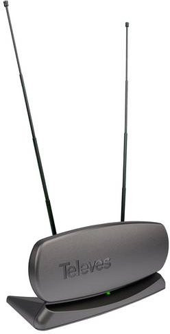 Televes INNOVATFVU2 Aktive DVB-T/T2-Stabantenne in Grau mit USB-C Anschluss - Bild 1