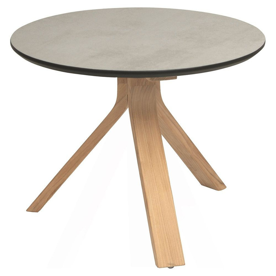 Stern Romy Loungeset 5-teilig Terra mit Kordel, bestehend aus 2-Sitzer Sofa, Recamiere und 2 Freddie Beistelltischen in modernem Design mit Aluminiumgestell und Teakholz-Elementen - Bild 2