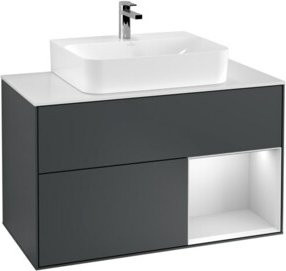 V&B Waschtischunterschrank Finion 100 in Weiß lackiert, B/T/H: 100 x 50,1 x 50,1 cm - Bild 1