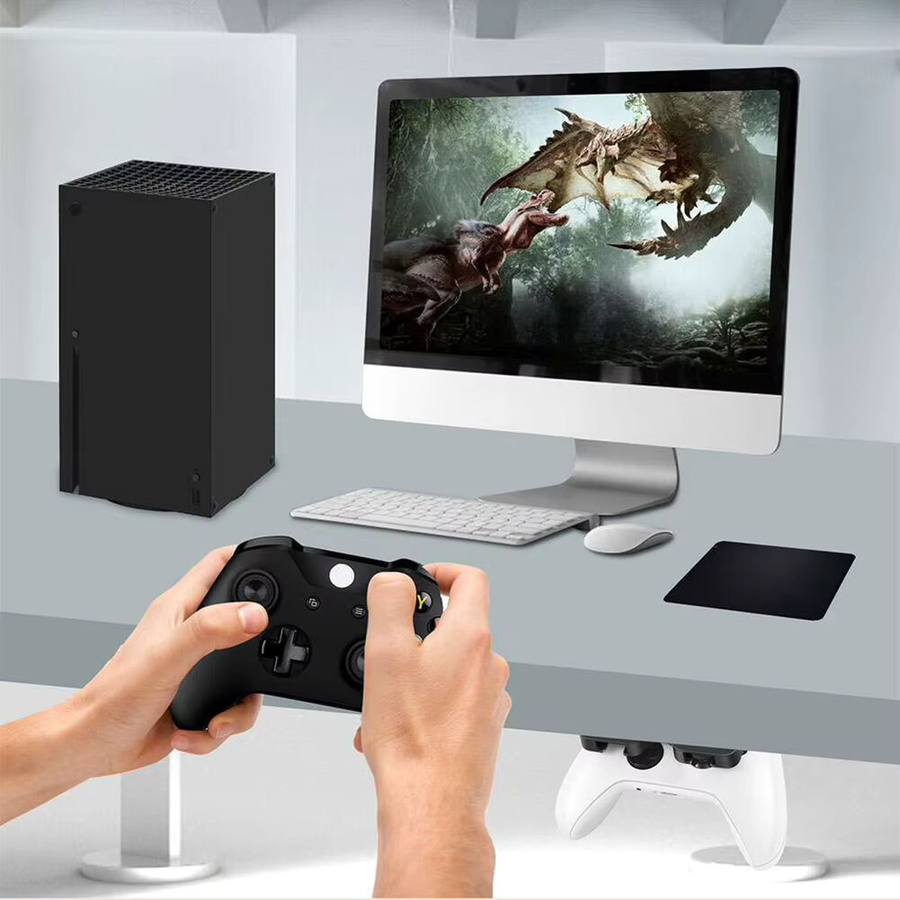 ALLOYSEED Gamepad Haken Halter in Schwarz für Xbox, Nintendo Switch Pro und PlayStation Controller als Untertisch-Regal zur Aufbewahrung von Zubehör - Bild 2