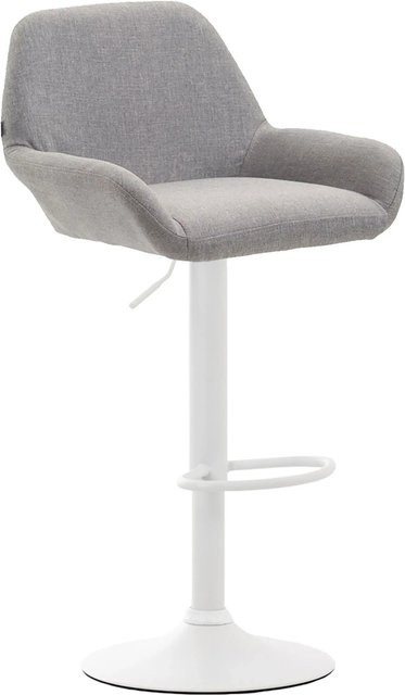 CLP Barhocker Braga Stoff Grau/Weiß mit 360 Grad Drehsitz und modernem Design - Bild 1
