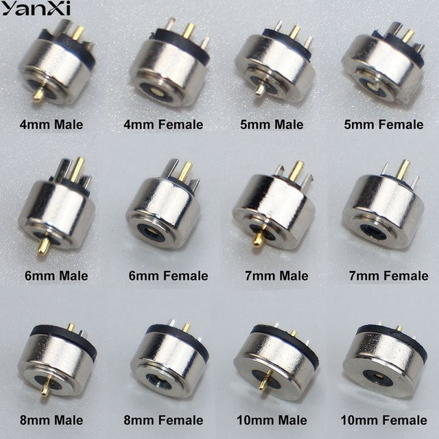 YanXi Magnet-Steckverbinder 12V 2A Hochstrom DC Smart Ladeanschluss in Silber - Bild 1