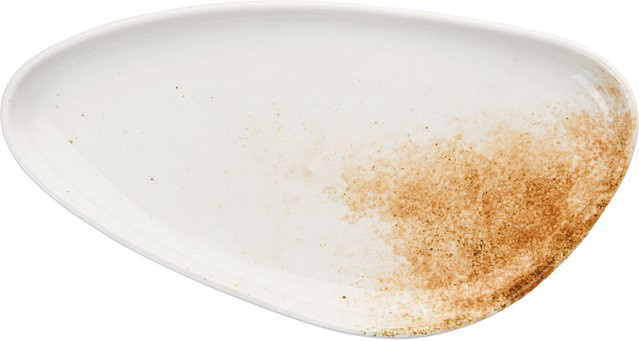 VEGA Platte Purior in Weiß/Braun, 4er Pack, B/T/H: 18,5 x 35,5 x 3,4 cm - Bild 1