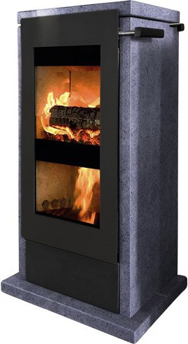 XEOOS Kaminofen x5 PATAGONIA in Grau aus Naturstein mit 5 kW Leistung - Bild 1
