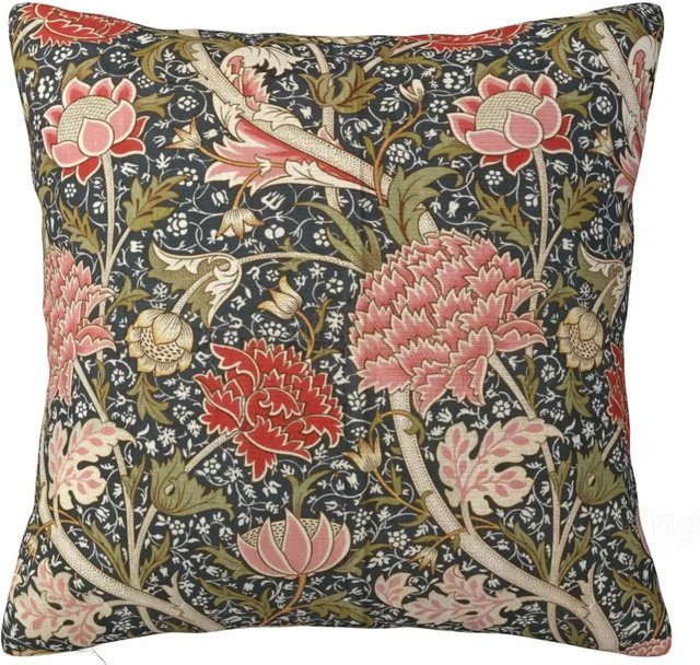 JMG Clothing Quadratische Kissenbezüge mit William Morris Druck in Multicolour, B/B: 45 x 45 cm - Bild 1