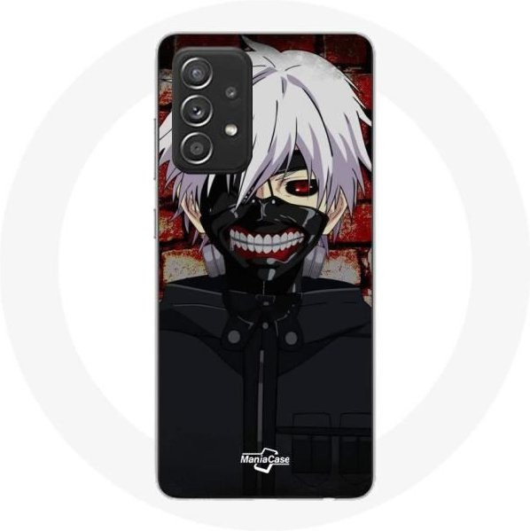 Maniacase Handyhülle für Samsung Galaxy A33 5G mit Tokyo Ghoul Japanische Maske Design in Schwarz - Bild 1