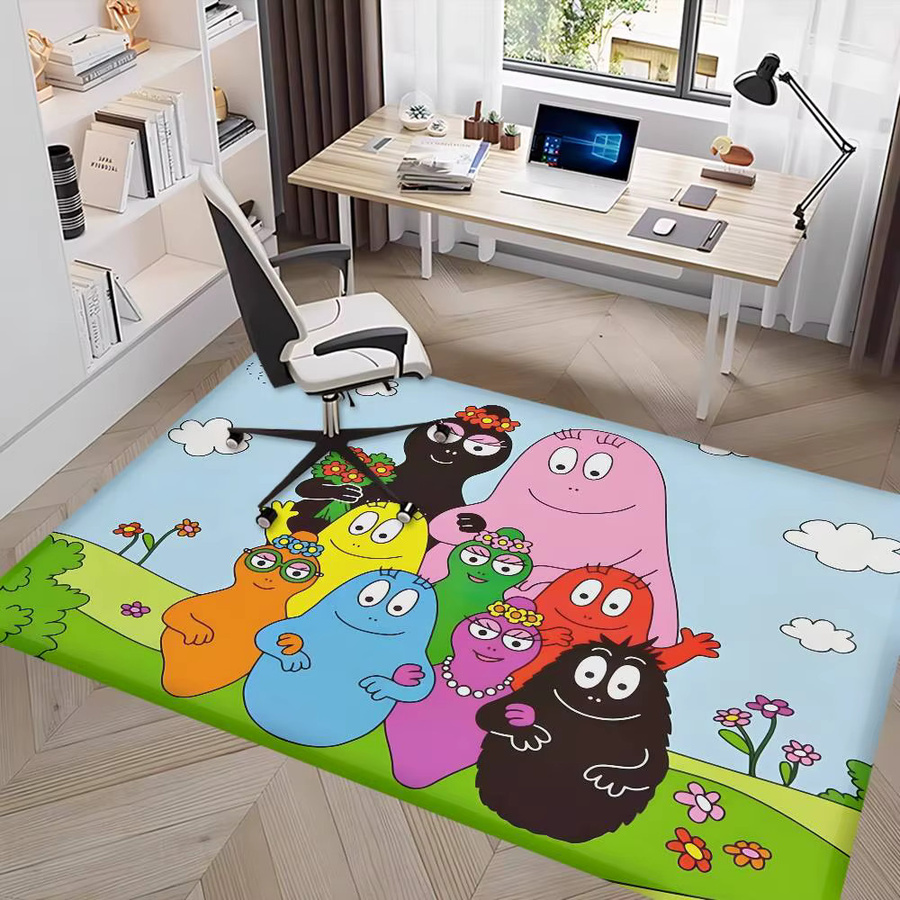Barbapapa Familie Cartoon Fußmatte im Nordic Stil, rutschfest, Multicolor - Bild 4